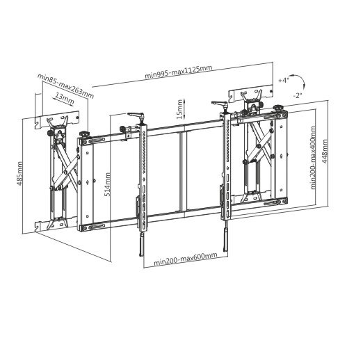 Universal Vesa Wall-Mount bracket Push Out