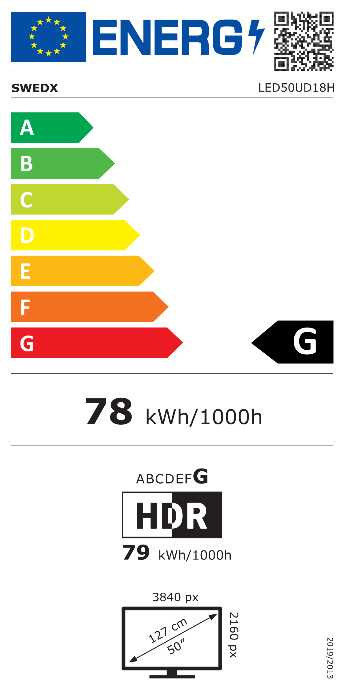 SWEDX 50 tum Digital Skylt 4K