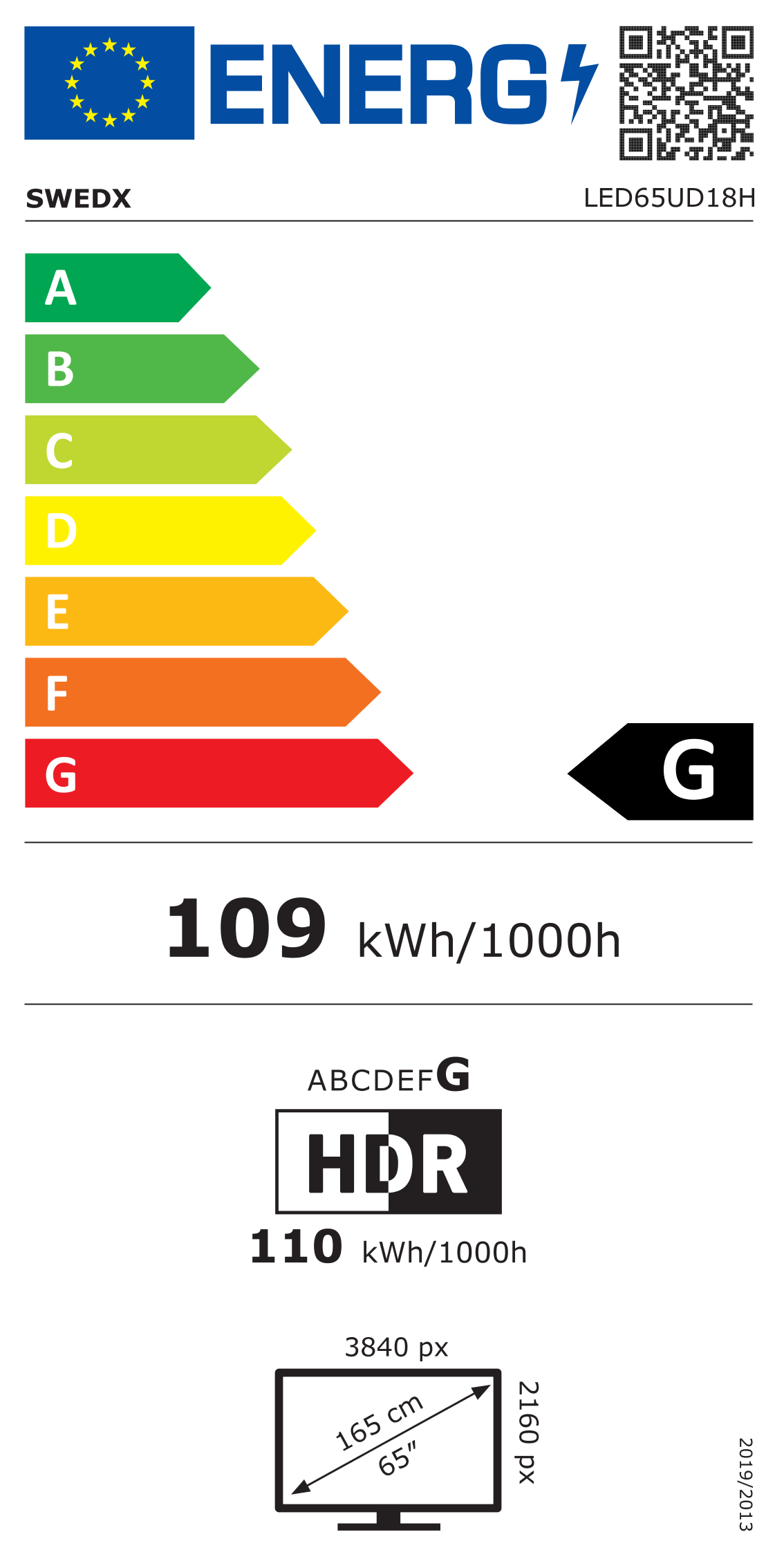 SWEDX 65 tum Digital Skylt 4K