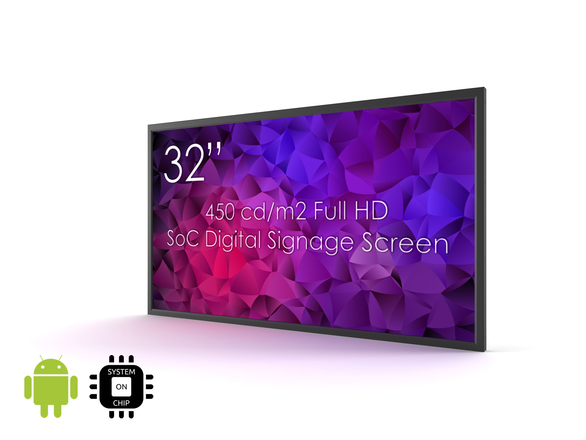 SWEDX 32\" Digital Signage screen / 450 cd/m2 / SoC