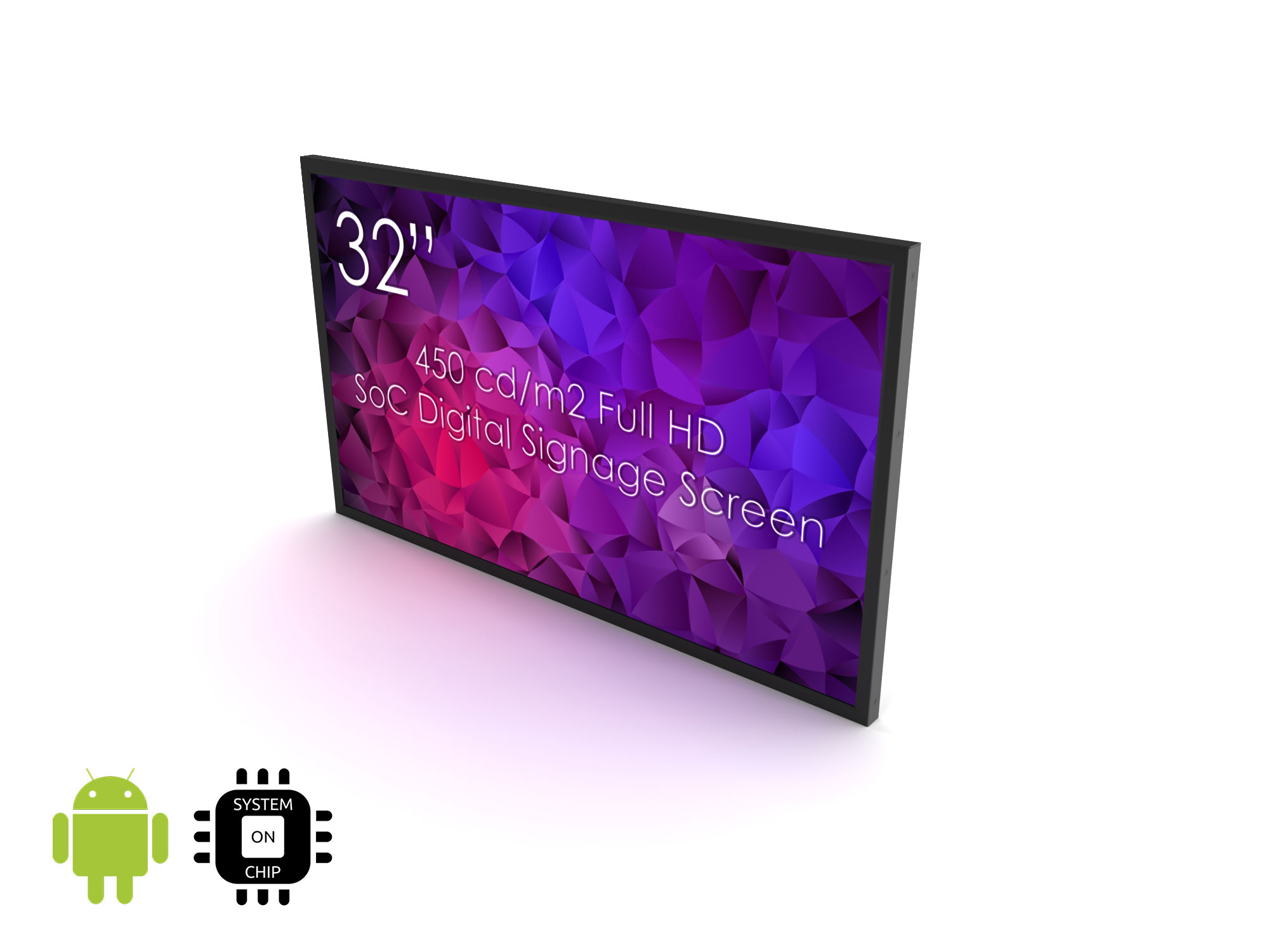 SWEDX 32\" Digital Signage screen / 450 cd/m2 / SoC
