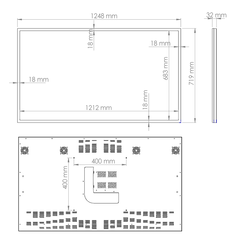 SWEDX 55 tum högbelysning digital skylt / 1500 cd/m2 / 4K