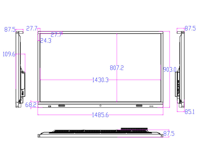 SWEDX 65\" Touch Digital Signage screen / 4K in 4K