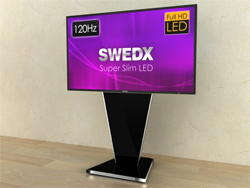 SWEDX Universal TV-Bänk. Glänsande Svart. 956 mm