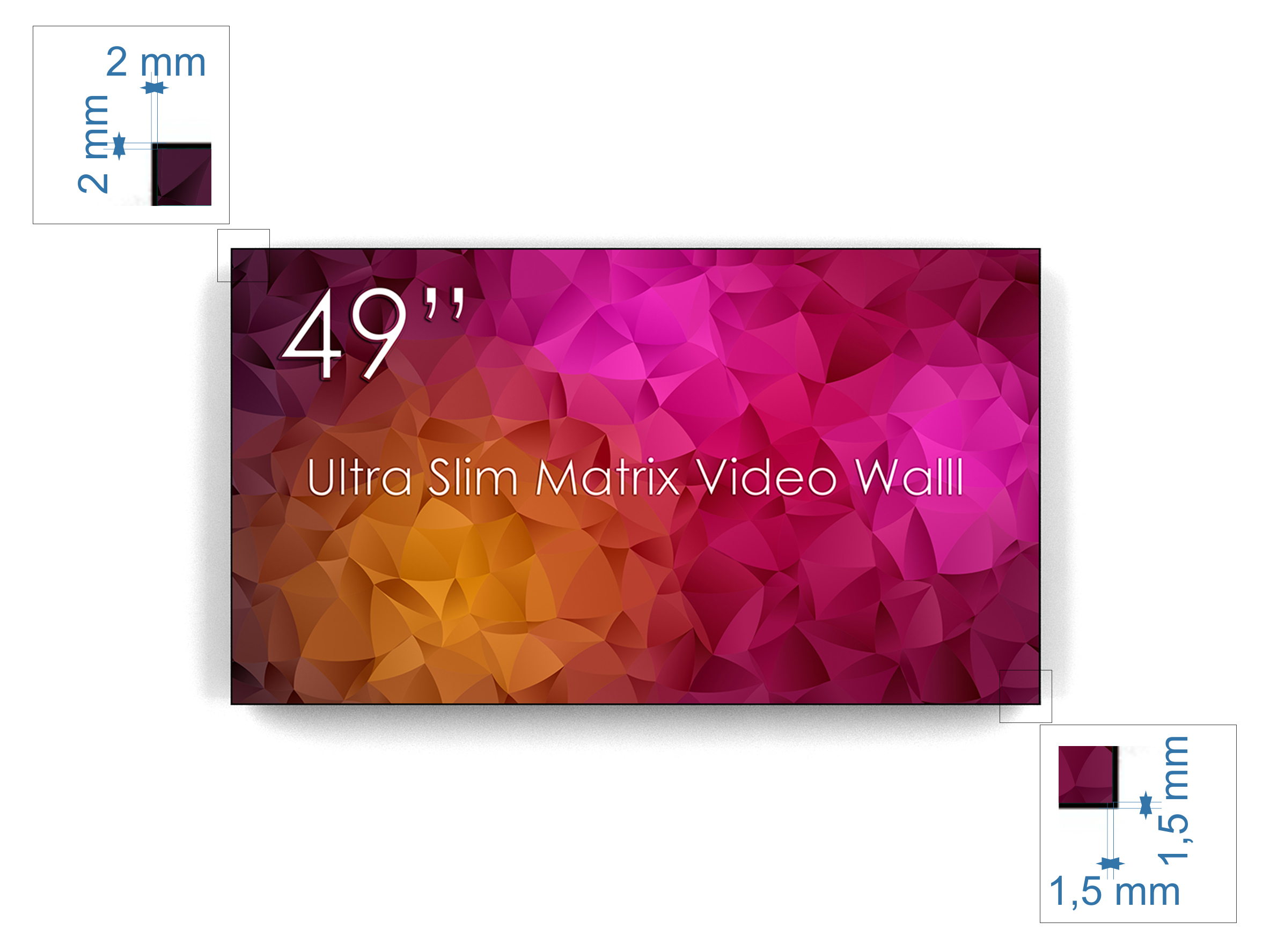 SWEDX 49 tum Ultra Matrix Videovägg LED