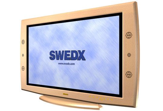 DEMO SWEDX 40 Full-HD LCD-TV. Bokträ.