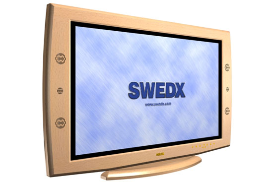 DEMO SWEDX 40 Full-HD LCD-TV. Bokträ.