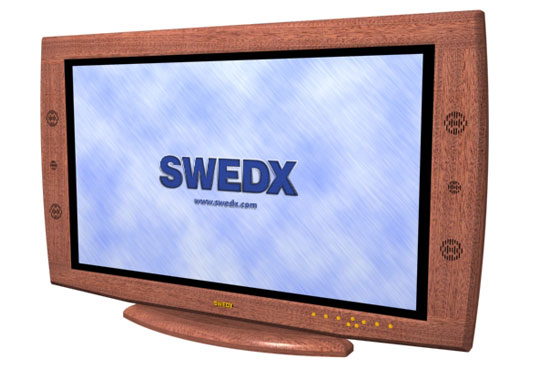 DEMO SWEDX 40 Full-HD LCD-TV. Mahognyträ. V3