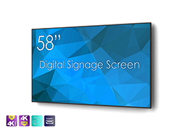 SWEDX 58" Digital Signage screen / 4K in 4K out